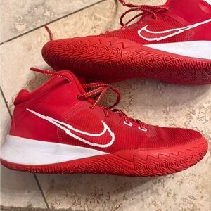 Nike Red Athletic Sneakers with White Swoosh